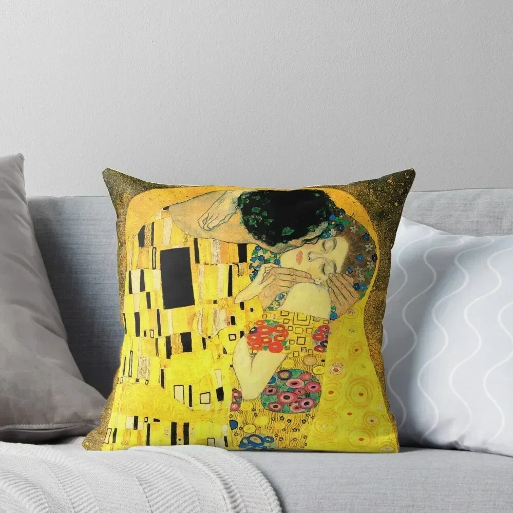 

The Kiss by Gustav Klimt Fine Art Throw Pillow Luxury Pillow Cover Cushions For Sofa pillow cover christmas