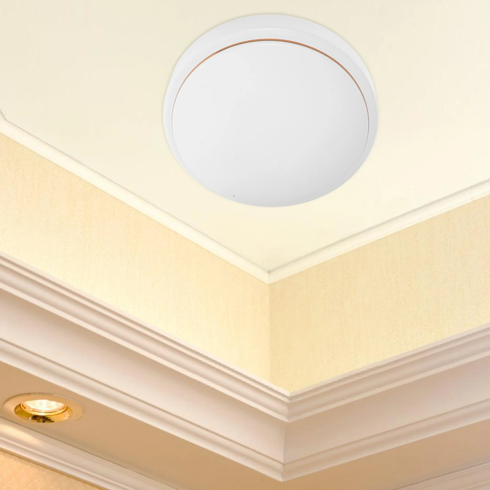 Luz de techo de plástico, pantalla de cúpula, montaje empotrado, cubierta redonda de 18,7 Cm de diámetro para dormitorio, comedor, reemplazo de accesorios de iluminación