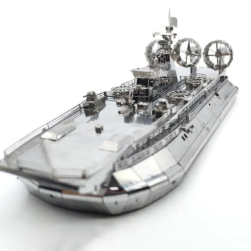 3D Metal Puzzle Zubr-class LCAC BATTLESHIP DIY Assemble Model Kits Laser Cut Jigsaw Toys Gift for Children Adults