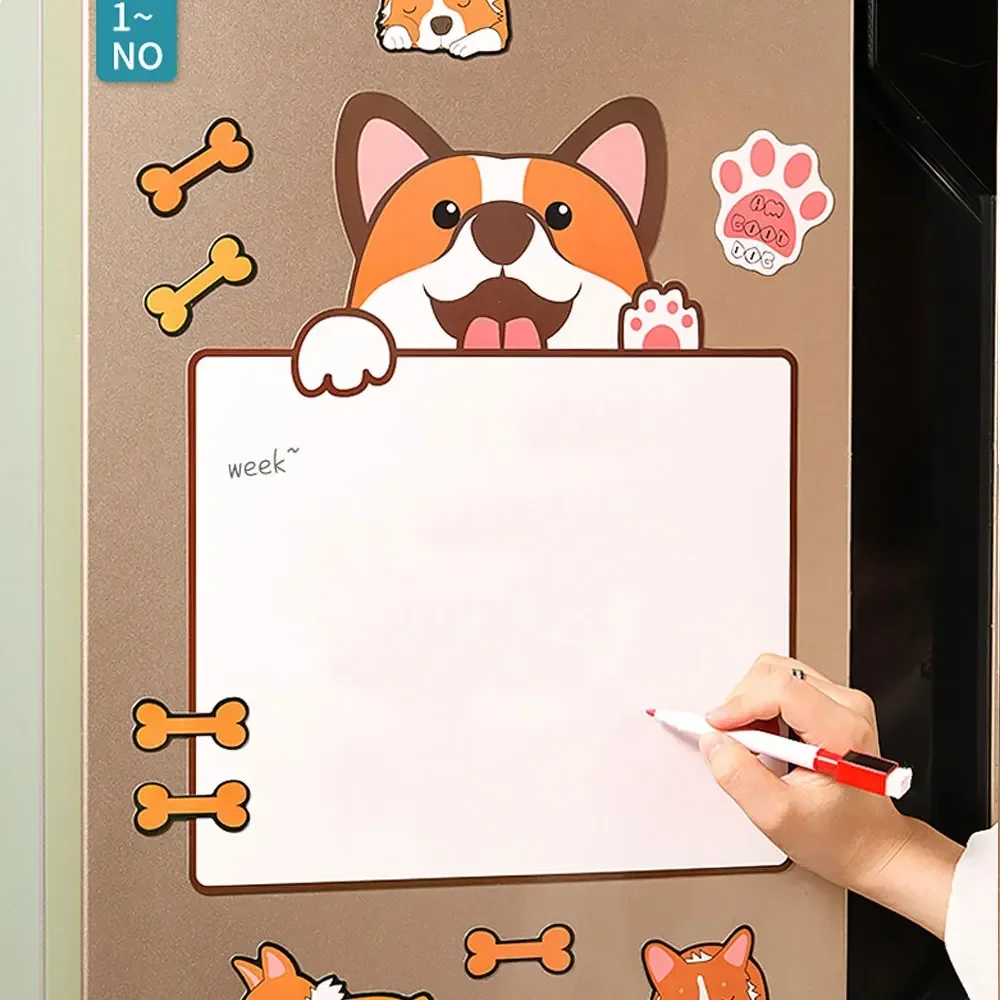 Refrigerator Sticker Message Board Erasable Dog Whiteboard Magnet Personality Creative Home Decoration