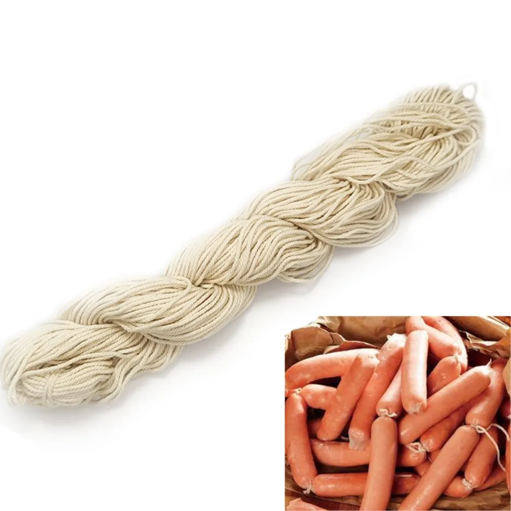 50Meters Cotton Rope Tie Strings for Sausage Hang Up Zongzi Ham Salami  Kitchen BBQ Tools Meat Packing Tools Meat Filling Tools