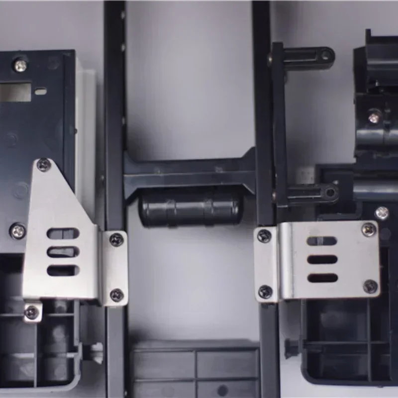 Staffa portabatteria con linguetta adattatore per scatola batteria in acciaio inossidabile per parti di accessori per auto RC Tamiya King Hauler serie 1/14