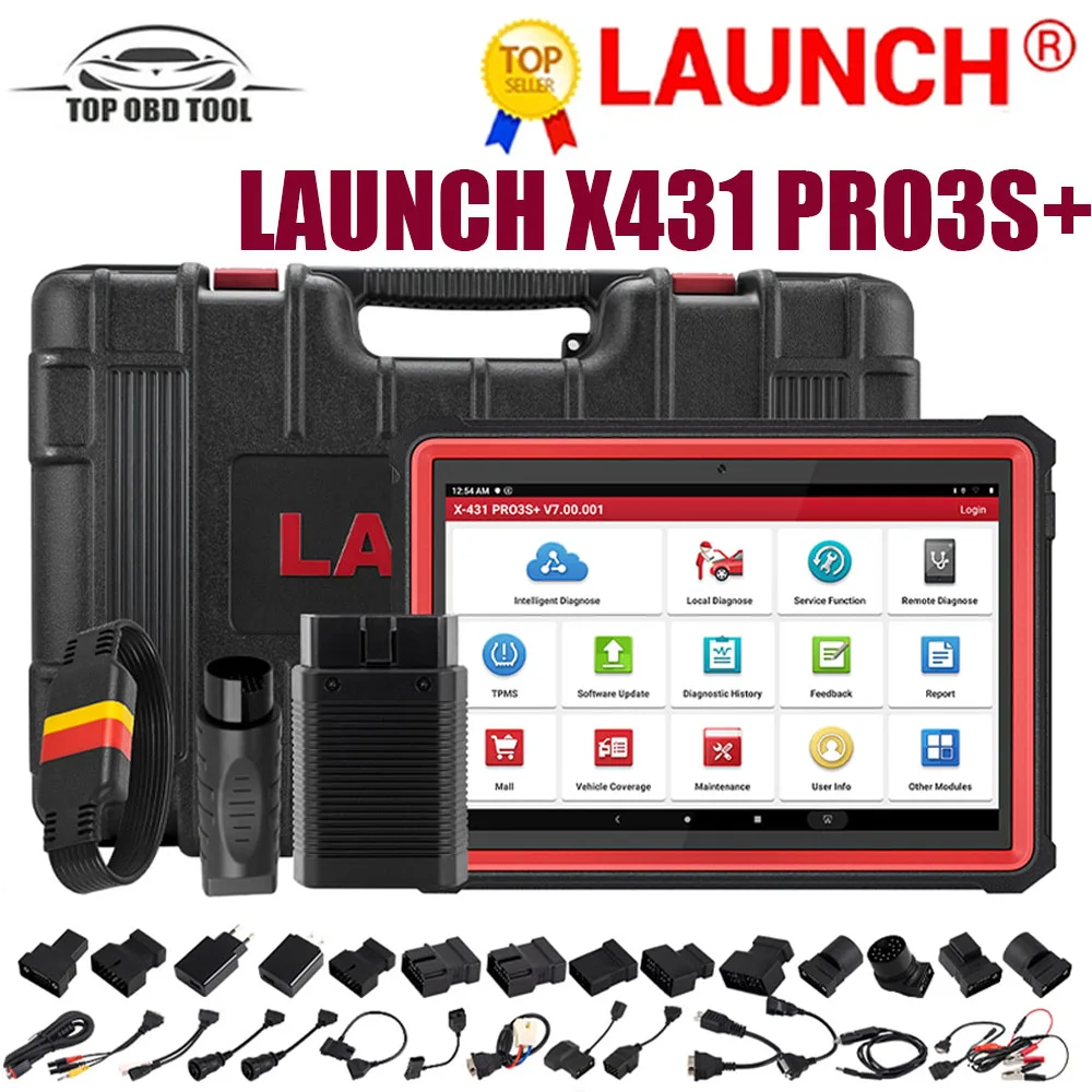 Автомобильные диагностические инструменты LAUNCH X431 pro3s Plus, диагностический прибор для полной системы, кодирование ECU, активное тестирование obd2, сканер для автомобиля pk x431 pro v +