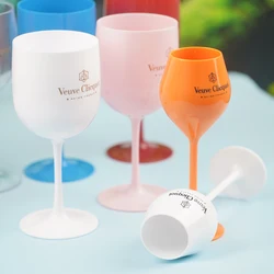 1 PCs Veuve Clicquot Flutes Glasses PP Plastic Wine Glasses Dishwasher-safe White Acrylic Champagne Glass Transparent Wine Glass