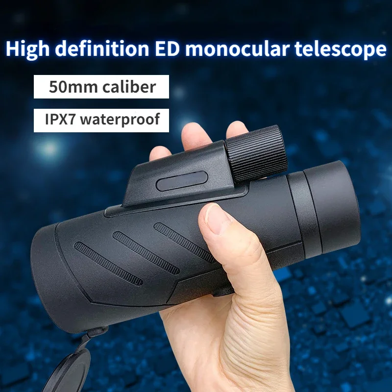 

Portable Telescope 12x50 Military HD Professional Monocular Zoom Binoculars Night Hunting Optic Scope Big Vision Telescopio