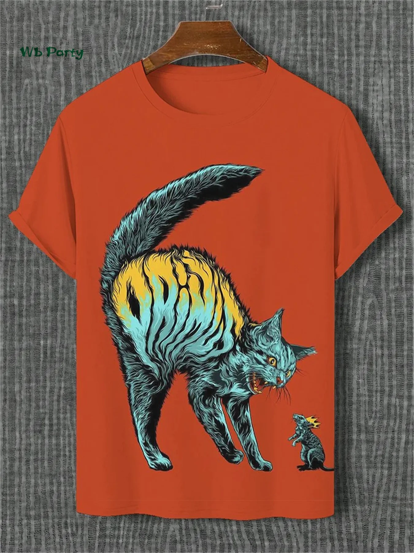 Cat Pattern Men's T-Shirt 3D Print Funny Animal Short Sleeve T-Shirt Oversized Tops Summer Daily Outdoor Casual Men's Clothing image 6