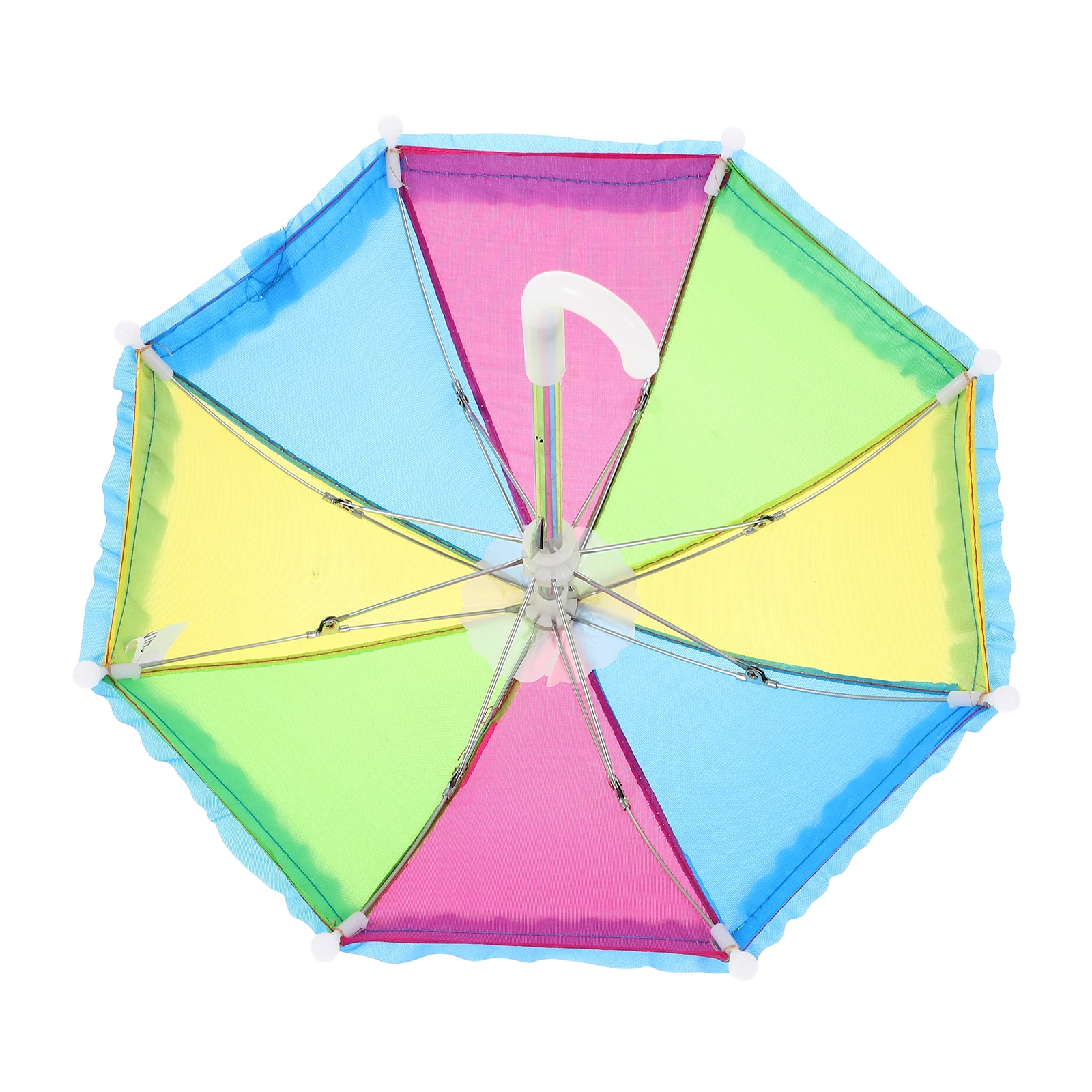 

1pcs Cute Miniature Dollhouse Decor Umbrella For Girl Small Fabric Parasol Kids Pretend Play Portable Micro Scene Rain Umbrella