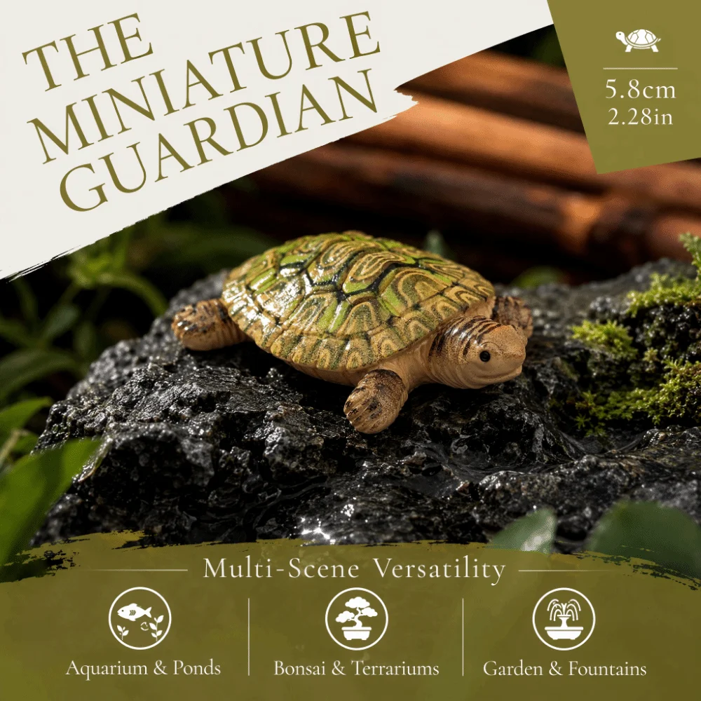 Floating Mini Turtle Statues Vintage Antique Miniature Turtle Decor Feng Shui Ornament Resin Turtle Garden figurine