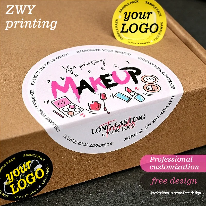 

100pcs Custom Adhesive Labels with Logo Stickers Small Batch Food Packaging Sealing Stickers Instagram-style Printing