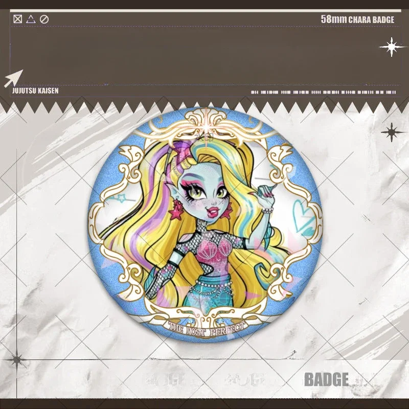 Monster Laser Badge Anime Goods Brooch Draculaura Frankie Stein Clawdeen Wolf Cleo De Nile Abbey Bominable Bag Decorate Gift