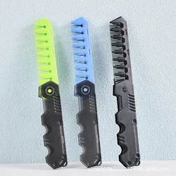 Multifuncional Pocket Folding Combs Plastic Wide Tooth Oil Head Comb Beard Combing Barber Hair Clipper Comb Salon Styling Tools