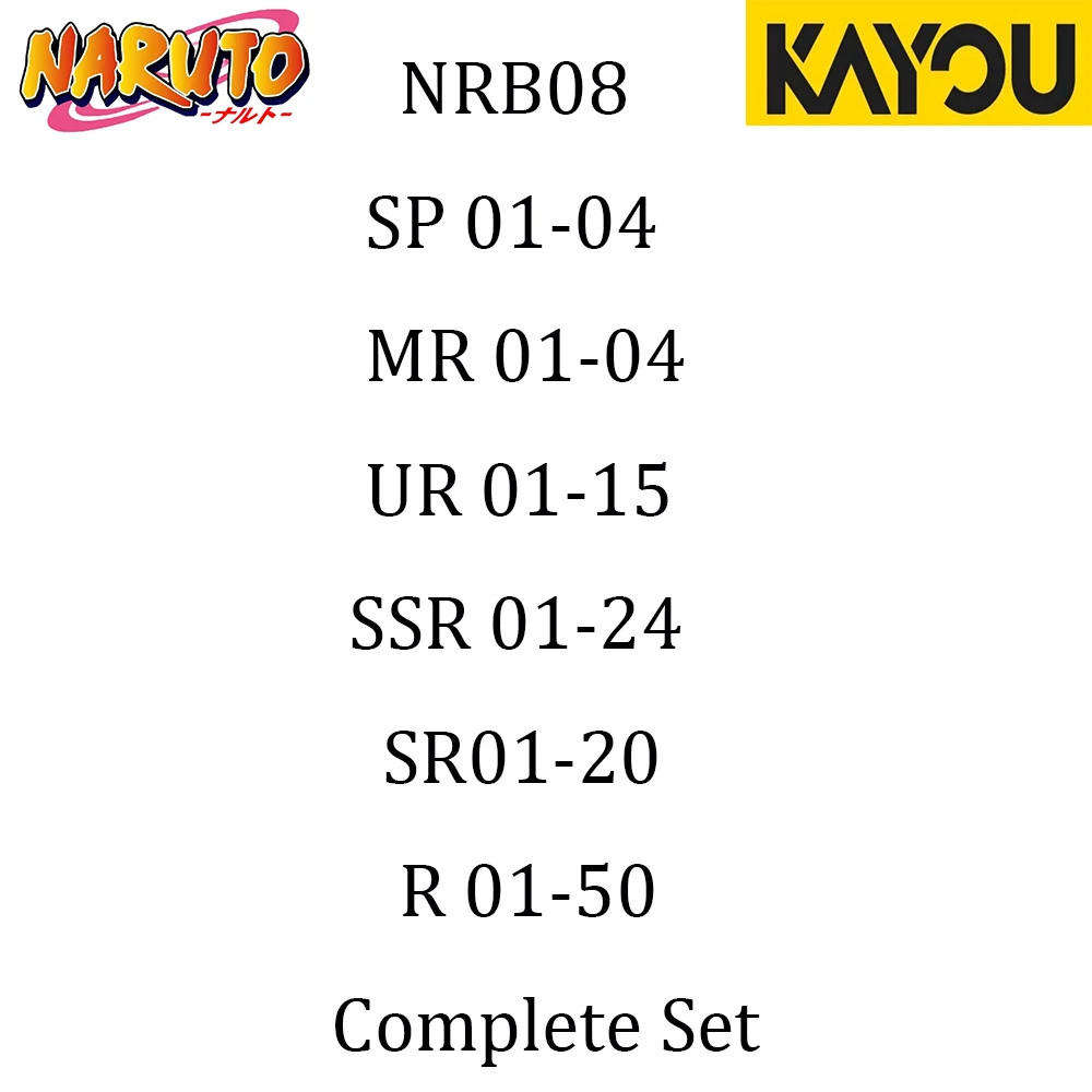 Kayou Naruto Karte NRZ06\NRZ07\NRB07\NRB08 Komplettes Set Echte Anime-Sammelkarten Spielzeug & Geschenke für Fans – Detail 6