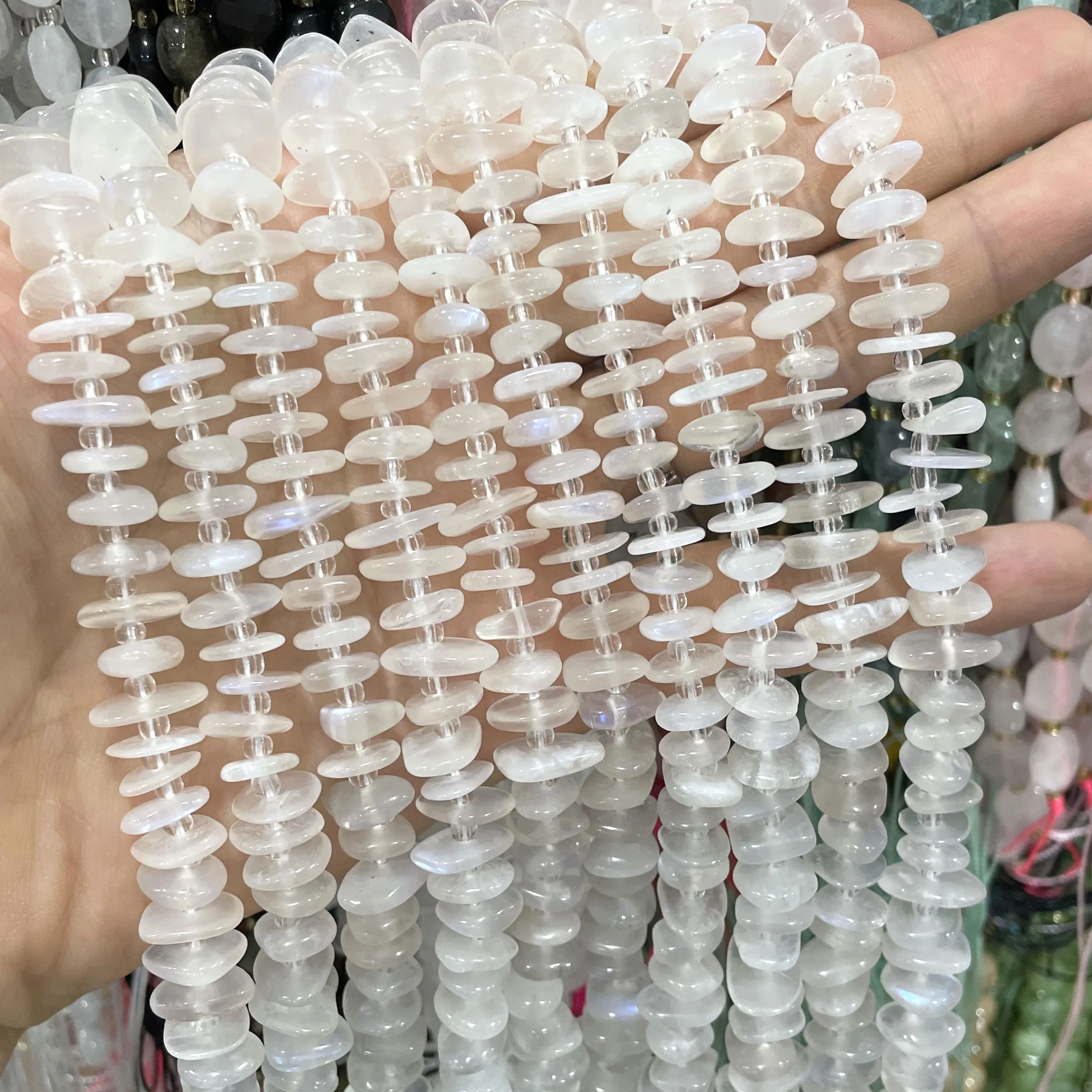 8-12MM Natural Stone Irregular Blue Larimar Loose Spacer For Jewelry Making DIY Bracelet Necklace Materials Accessories view 5
