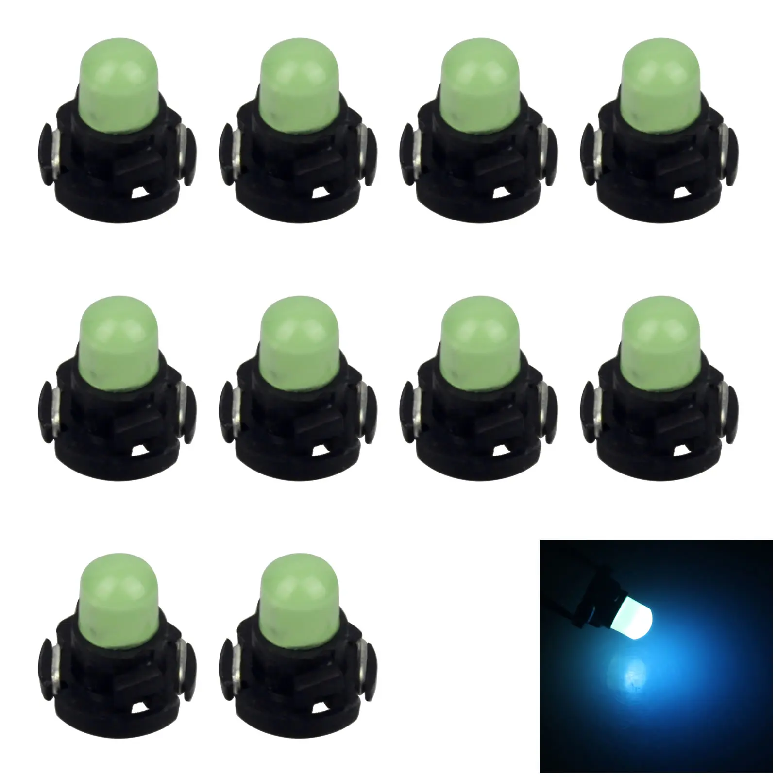 10x Ice Blue AUTO T4.2 Lampa NEO Dash Twist Socket HVAC Panel Light 1 LED 79674-S3N-941 Z2959