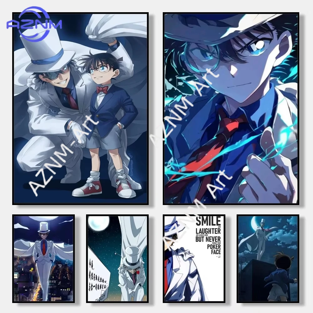 1PC ，Anime Kaitou Kid Detective Conan Magic Kaito-Detective Conan Poster Posters Home Room Bar Cafe Decor Art Wall