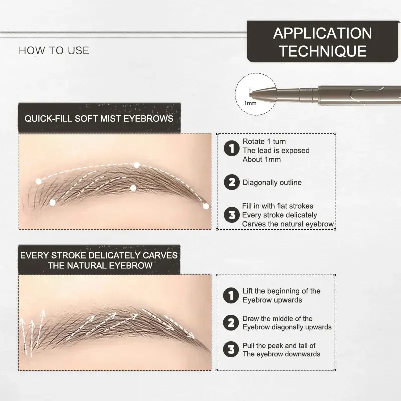 Judydoll Ultra-Fine Eyebrow Pencil Precise Drawing Automatic Eyebrow Pencil Waterproof and Long-Lasting