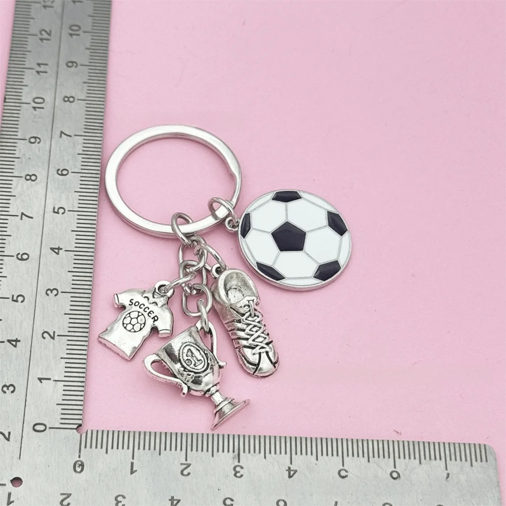 Metal Alloy Soccer Ball Keychain Compact Size Miniature Design Football Fan Keyring Lightweight Soccer Lover Gift