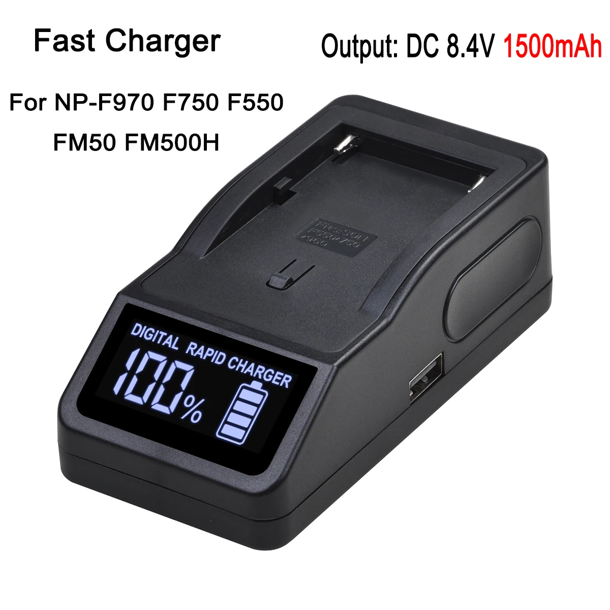 Быстрое зарядное устройство для Sony NP-F970 F770 F750 F550 FM50 FM500H с автомобильным зарядным устройством