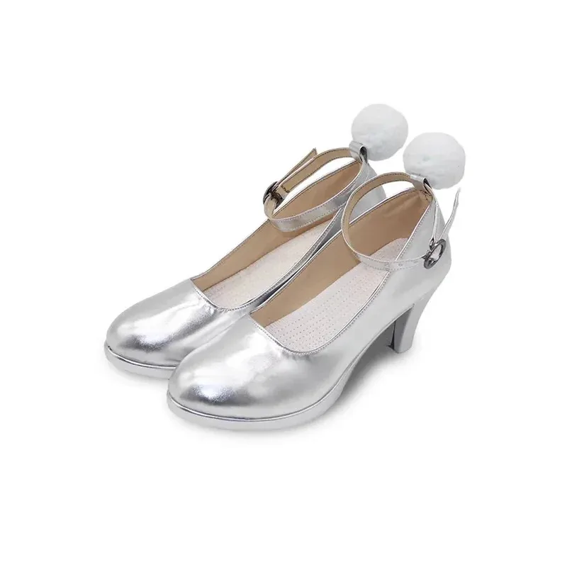 

qq 123Game NIKKE The Goddess of Victory Blanc White Bunny Girl Cosplay Shoes Boots High All Halloween Carnival Party Shoe Custom