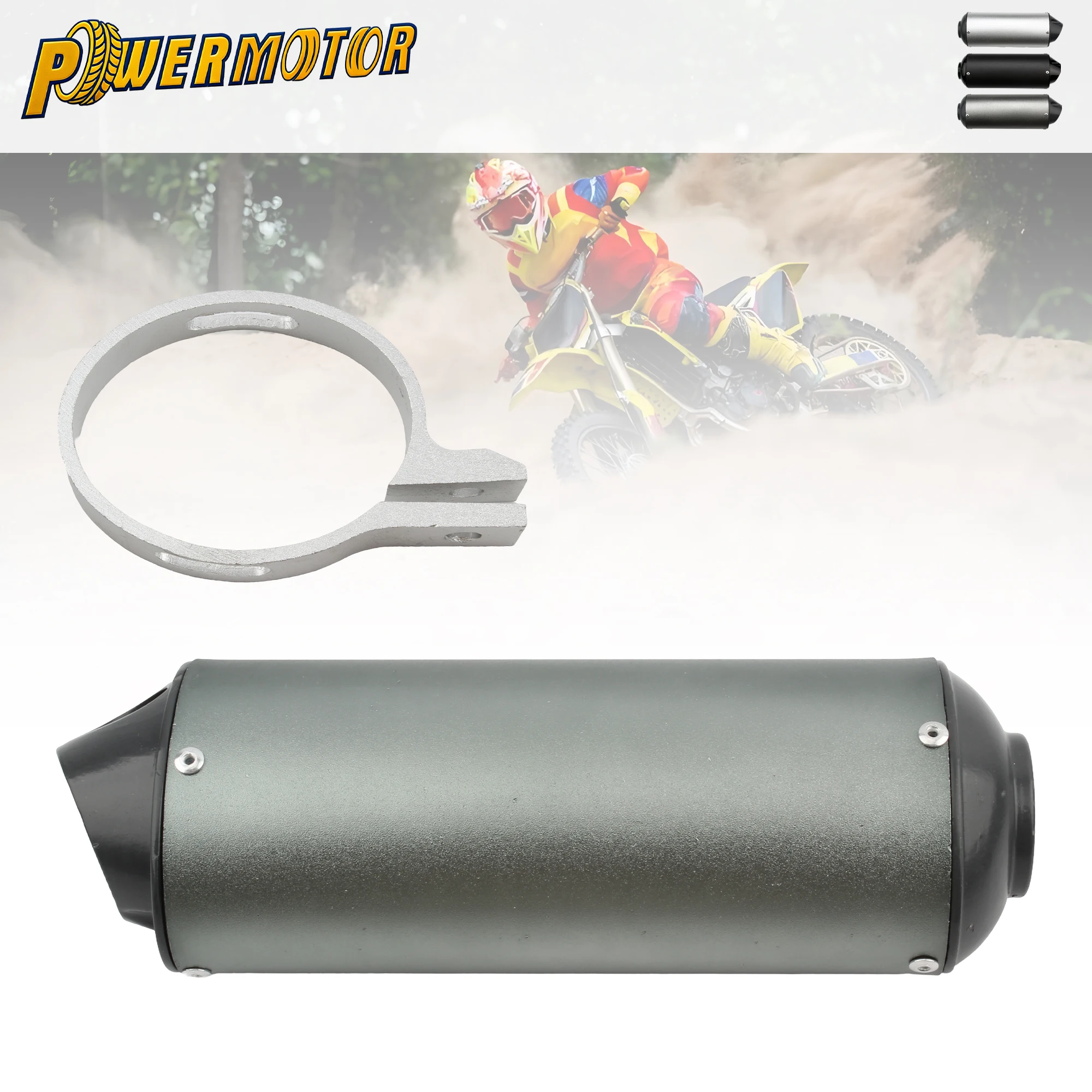 

28mm 38mm Motorcycle Exhaust Muffler Pipe Exhaust for Honda KTM Kawasaki 125cc 150cc 160cc ATV Dirt Bike Universal Accessories