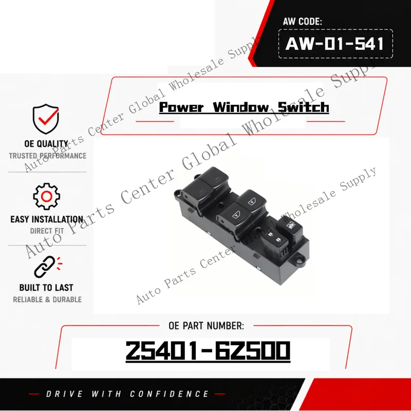 Z+ Master Power Window Door Switch for Nissan Sentra 2000-2006 25401-6Z500