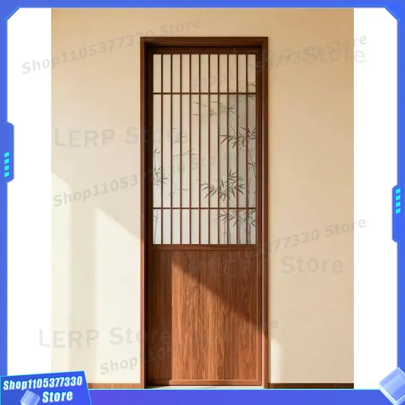 New Chinese Style Aesthetic Craft Glass Sliding Door for Living Room Study Bathroom Interior Partition Support OEM ODM