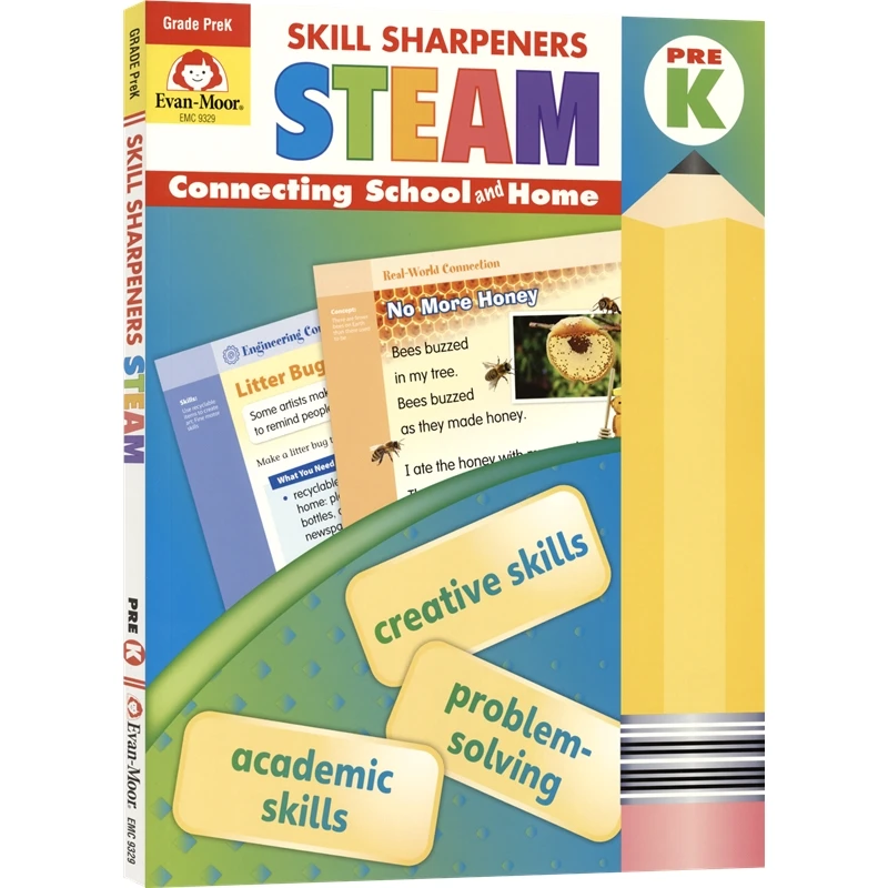 

Evan-Moor Skill Sharpeners: STEAM, Grade PreK,aged 3 4 5 6, English book 9781645140788