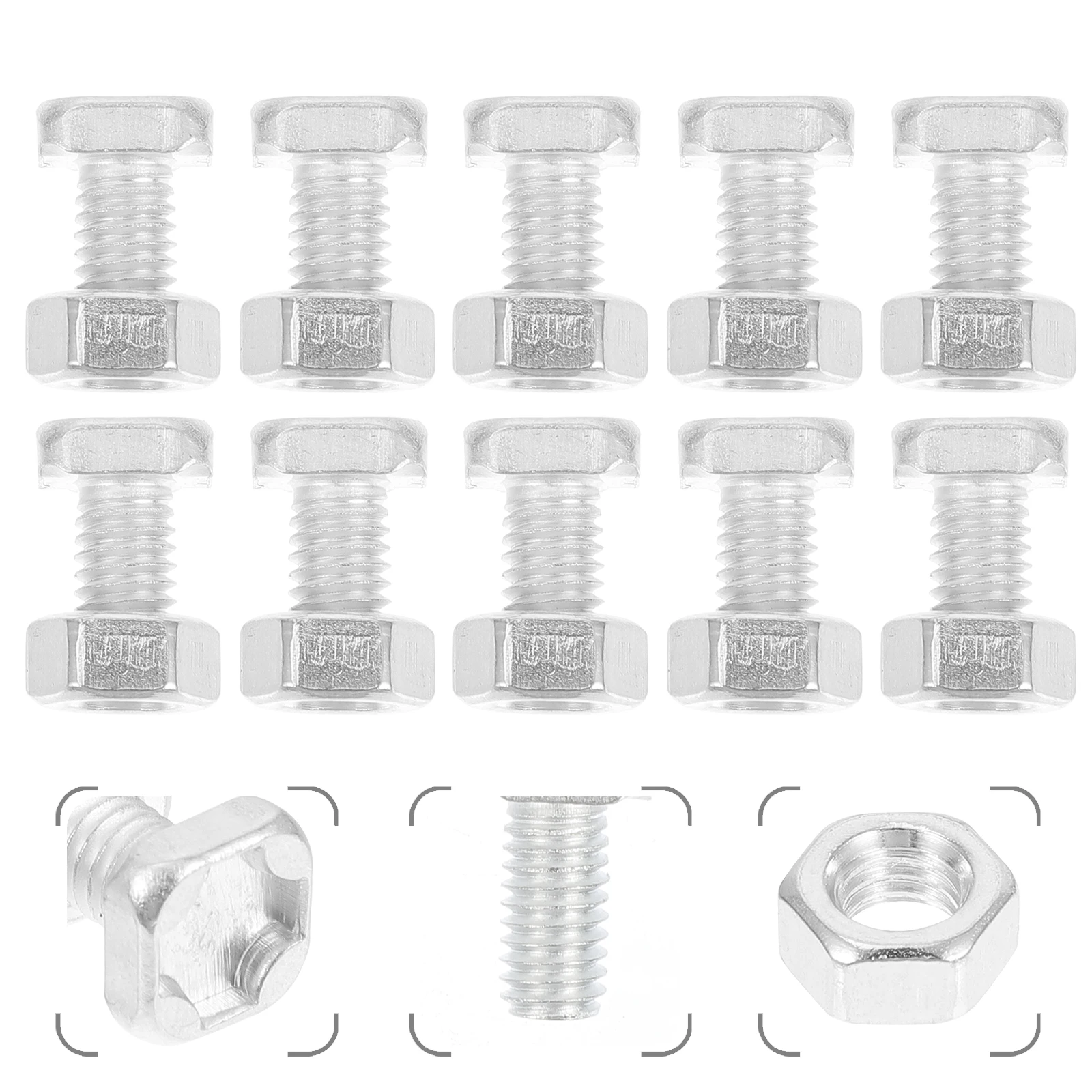 

50 Sets Multipurpose Aluminum Greenhouse Nuts Bolts Clamping Knobs Repair Screws Suitable Frames Panels Typhoon Rain Hardware