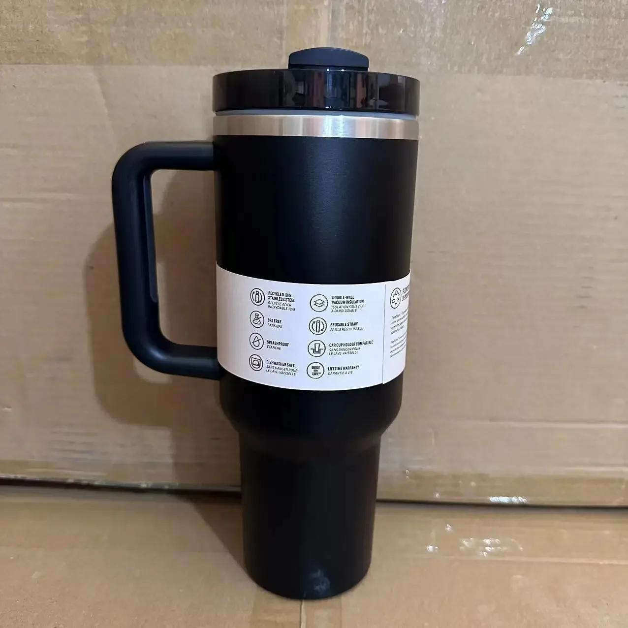 40 Oz Cup Water Tumbler Steel Thermal Iced Travel Cup Vacuum Insulated Coffee Car Stainless Mug With Handle Straw Double Wall