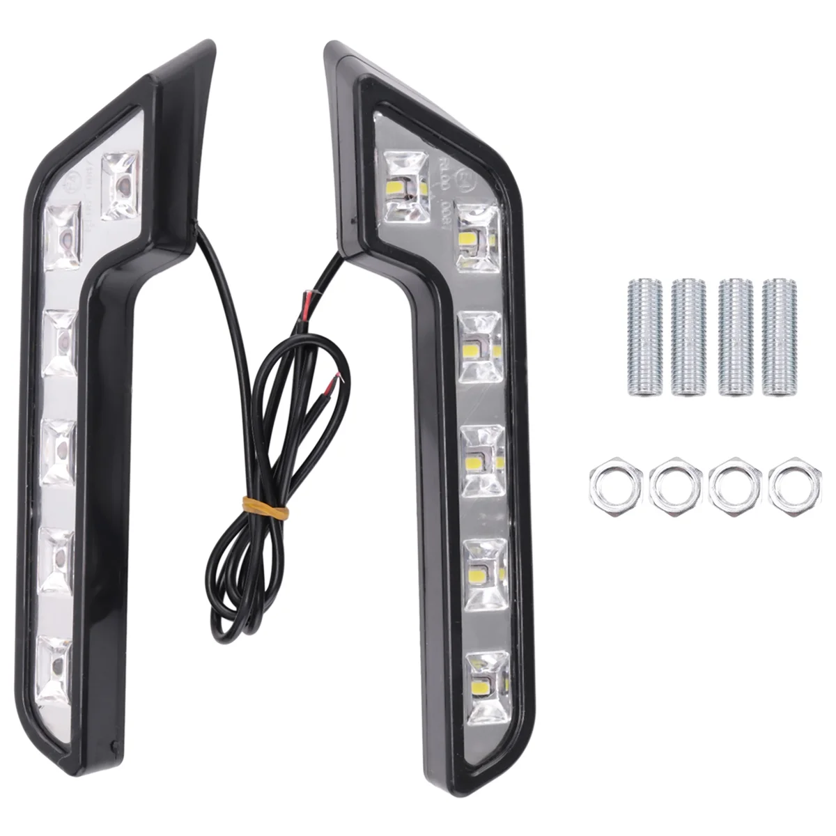 Luces de circulación diurna DRL súper brillantes para automóviles, luces LED de conducción impermeables, lámparas antiniebla, 12V, 2 uds.