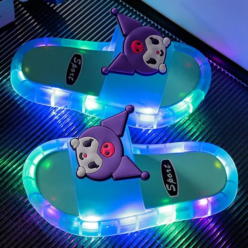 

My Melody Anime Kawaii MINISO Ins Fashion Children Slippers Cute Cartoon Kuromi Children Pvc Shoes Lovely Gifts for Kids
