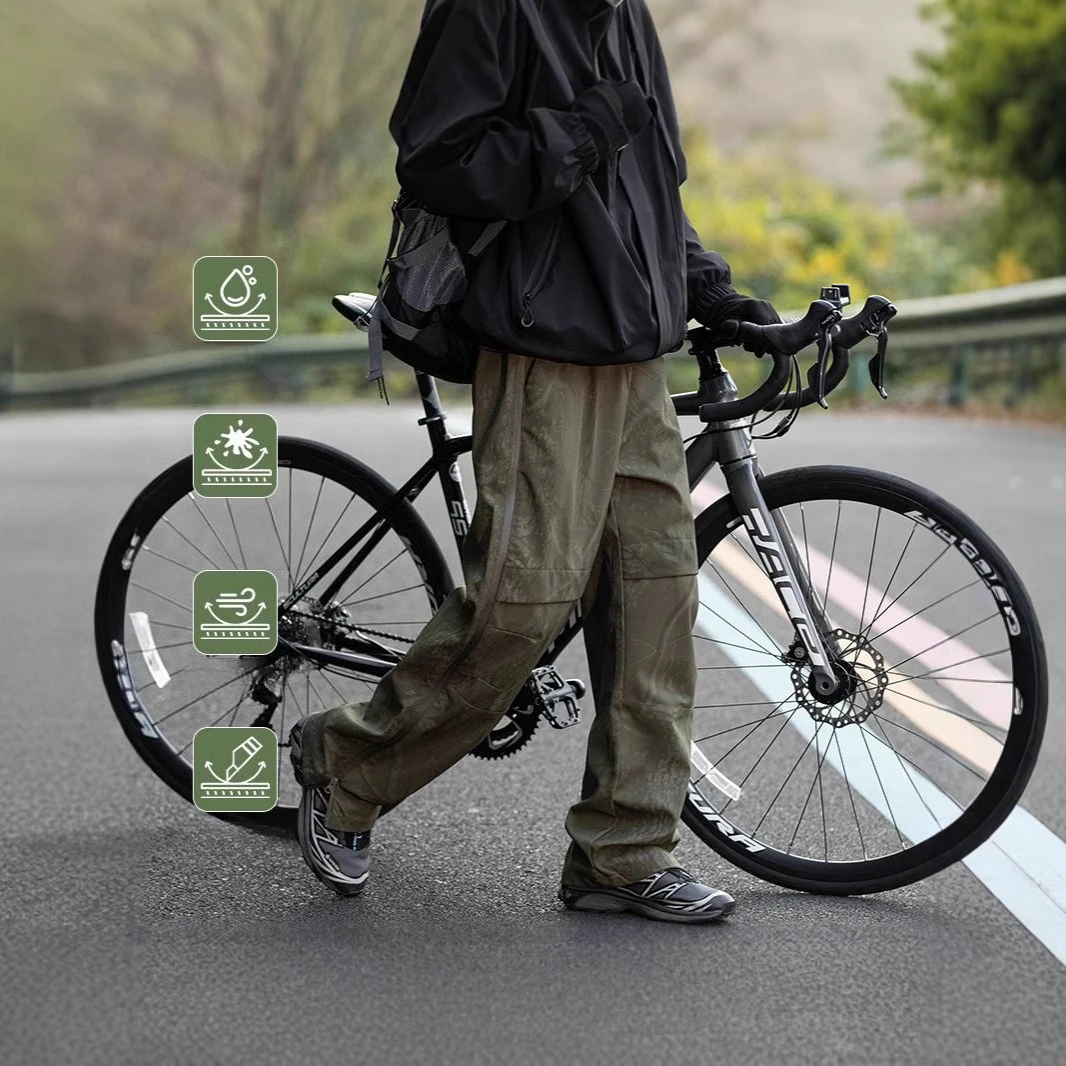 Outdoor Pants Water Resistant Windproof Breathable Cycling Adventure From Men Climbing Sports Softshell Pants with Side Zippers