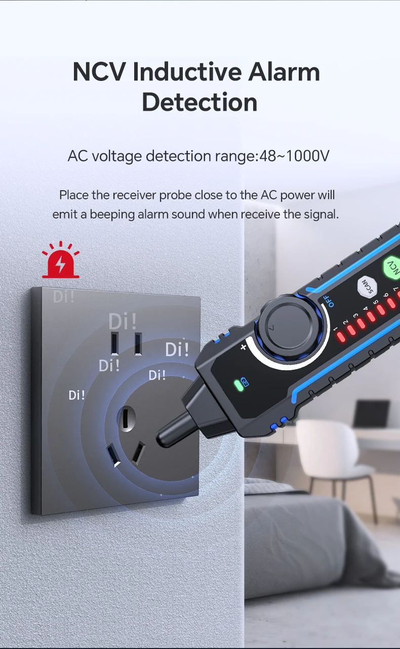 NOYAFA NF-8209Pro Netzwerkkabel-Tester und -Ortungsgerät mit Längenmessung, POE-Protokoll, Flash-Test, RJ45-Stecker-Scan und Kabel-Tracking – Detail 12