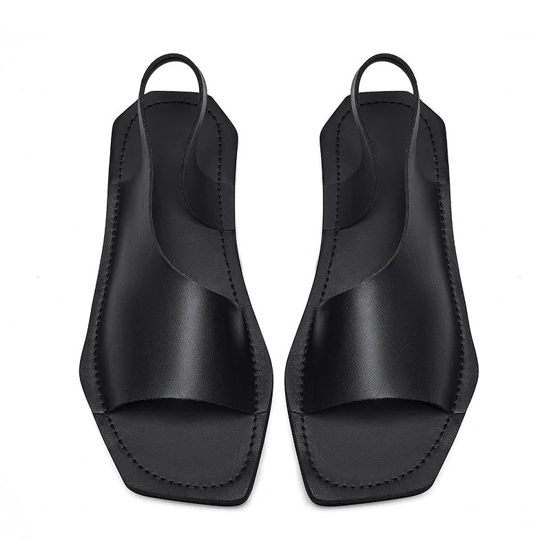 Men's Designer Leather Sandals - Casual Summer Beach Slides, Anti-Slip_voghion.com