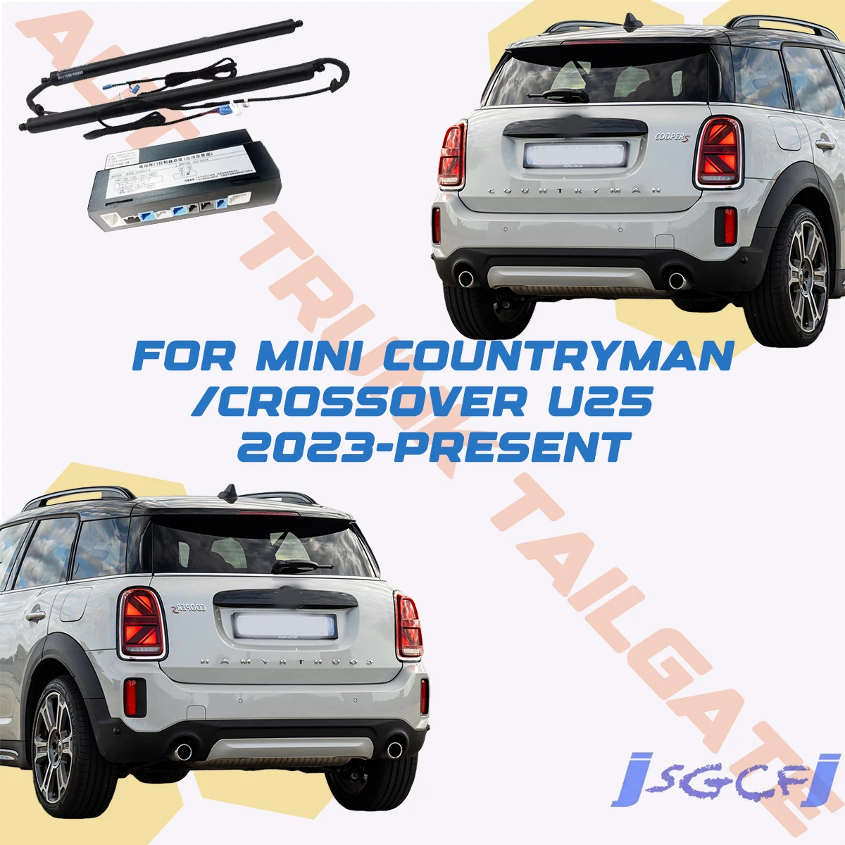 ل ميني كونتري مان/كروس أوفر U25 2023 + قوة السيارة الجذع رفع فتحة كهربائية الباب الخلفي الذيل بوابة تبختر السيارات الباب الخلفي المحرك
