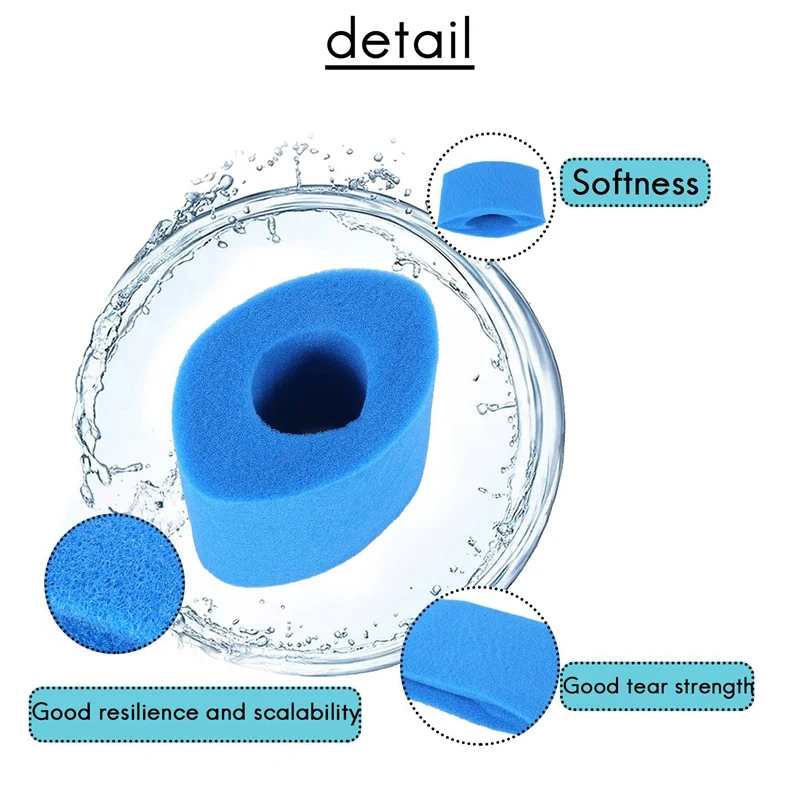 

A21I-6 шт. для Pure Spa многоразовый моющийся пенопластовый фильтр для гидромассажной ванны, картридж типа S1