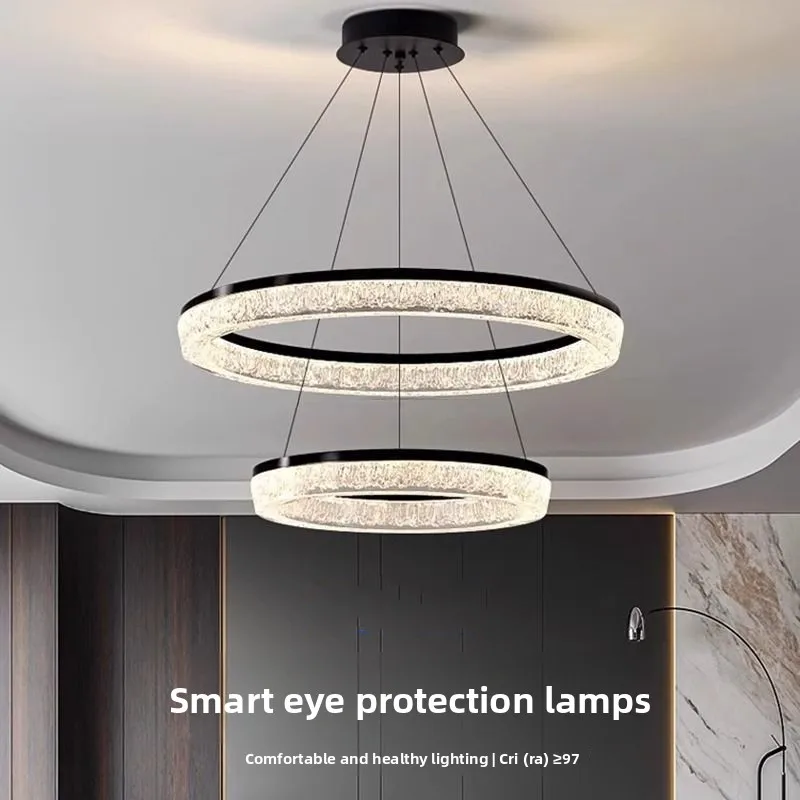 

Modern Home Luxury Decor Ring Chandelier for Kitchen Island Restaurant Living Room Pendant Lamp Interio Lighting Hanging Fixture