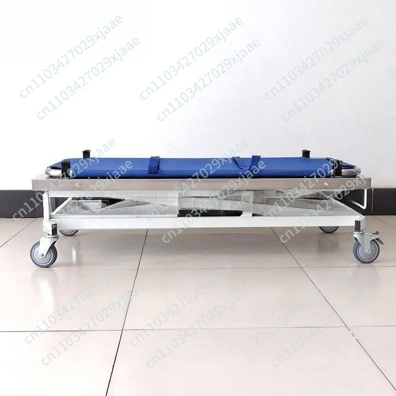 Pet first aid stainless steel manual lift ambulance stretcher trolley Veterinary rescue transport