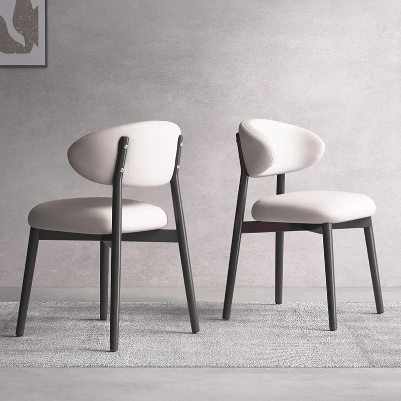 Sedie da pranzo pigre in legno Minimalista Confortevole in attesa Sedie da pranzo uniche Lounge Eventi per feste di lusso Sillas Mobili per la casa