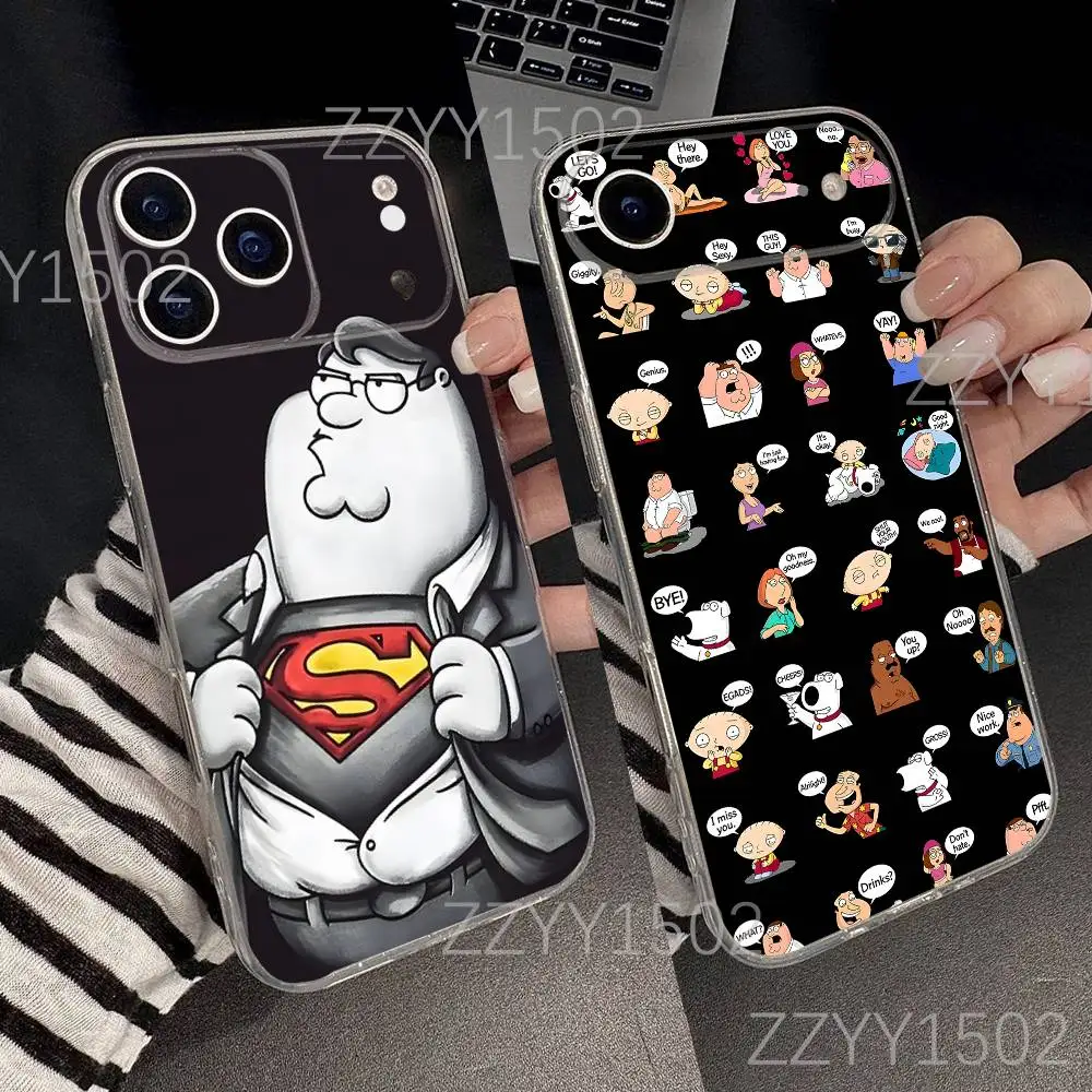 

Family G-Guy P-Peter Lois Meg Phone Case For iPhone 17,16,15,14,13,12,11 Pro,Max,Plus,X,XS,XR,SE4,E Mini Transparent Soft
