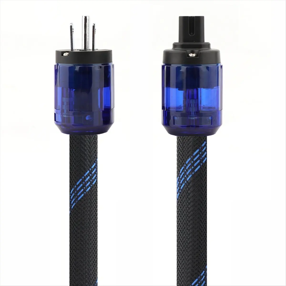 【Cable】 HiFi Audiophile Power Cord,Male Plug+Female Connector Audio AC Power Cable 125V 15A for Speaker,Subwoofer,Turntable US