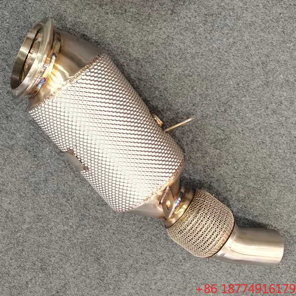 

New Style Catted Heat Shield for X1 316 318 320 420 428 430 420/425 F32/F33/F36 N20 B48 SS304 Free Flow Downpipe in Stock