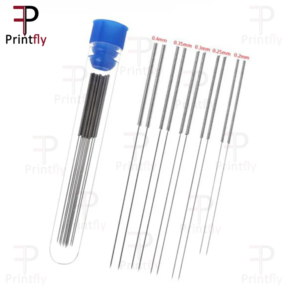 Stainless Steel Nozzle Cleaning Needles Tool 0.15mm 0.2mm 0.25mm 0.3mm 0.35mm 0.4mm Drill For V6 Nozzle 3D Printers Parts 1pcs