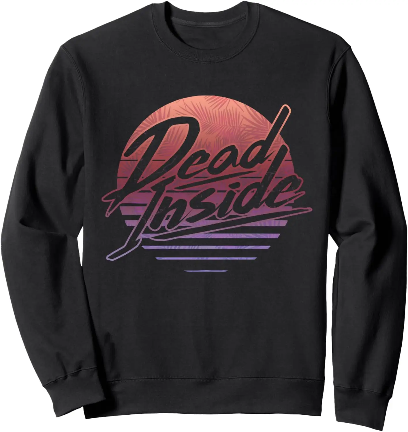 1980 Retro Sad Floral Sunset - Aesthetic Vaporwave Sweatshirt