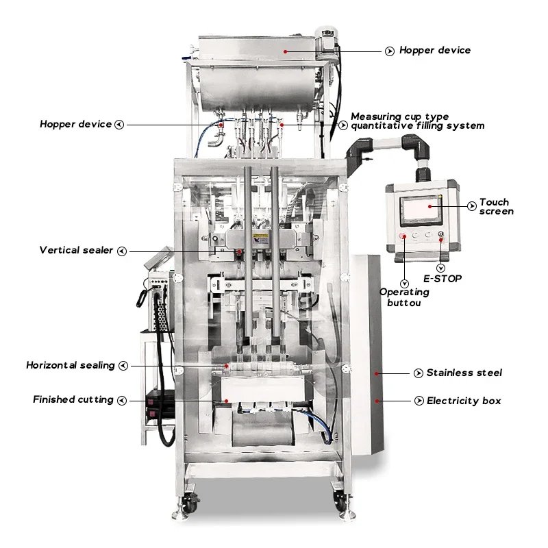 Automatic pouch 10ml 15ml 20ml stick honey packing machine