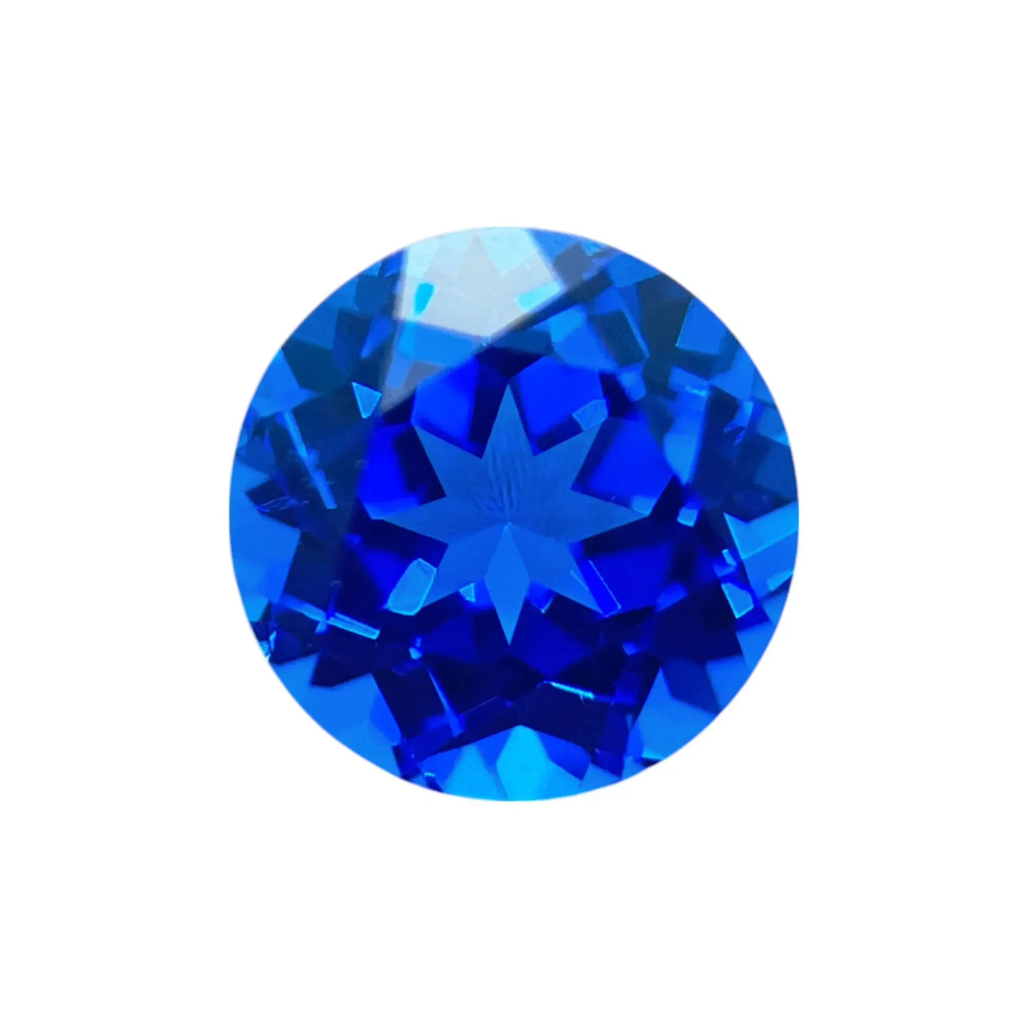 Synthetische Kobaltspinel-Perlen in Blau, rund geschliffen, für DIY-Schmuckherstellung, Anhängermaterial, wählbar – Detail 5