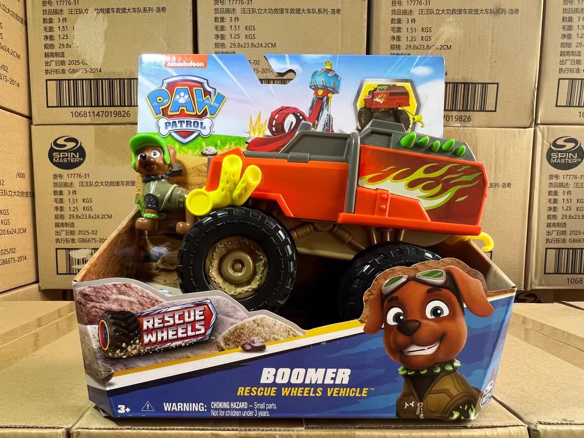 Original Paw Patrol Rettungsfahrzeuge Chase Marshall Rocky Roxi Skye Boomer Zuma Rubble Spielzeugfahrzeug mit Sammelfigur – Detail 8