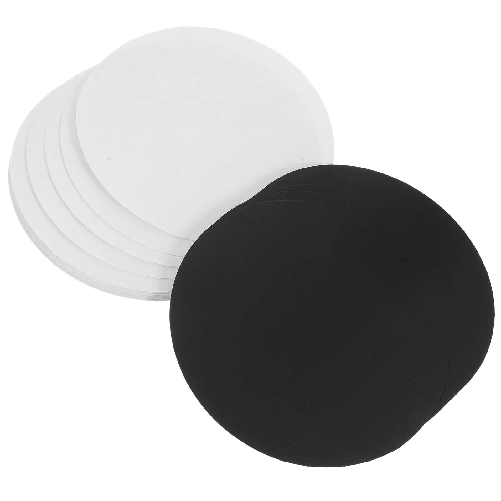 

40 листов круглой бумаги для карточек, сделай сам, 2 упаковки, черный, белый цвет, 17x17 см, толстая картина, эскиз, рисунок, акварельный маркер