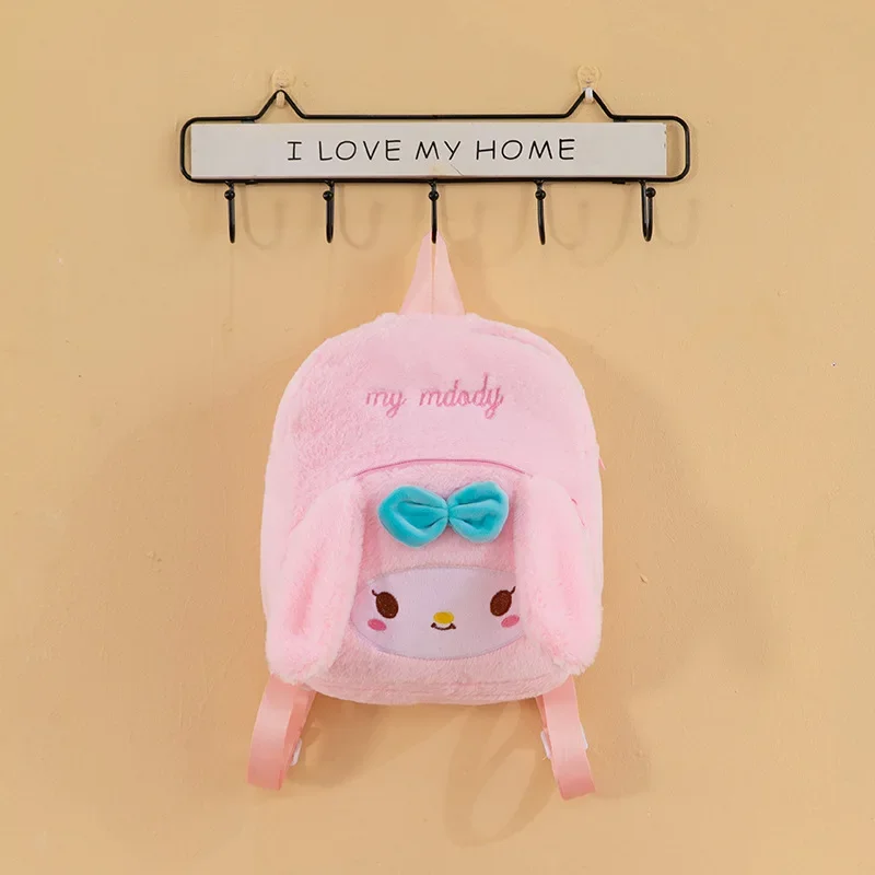

Sanrio Cute Plush Backpack Cartoon Soft Fluffy Shoulder Bag for Girls Kawaii Travel Daypack