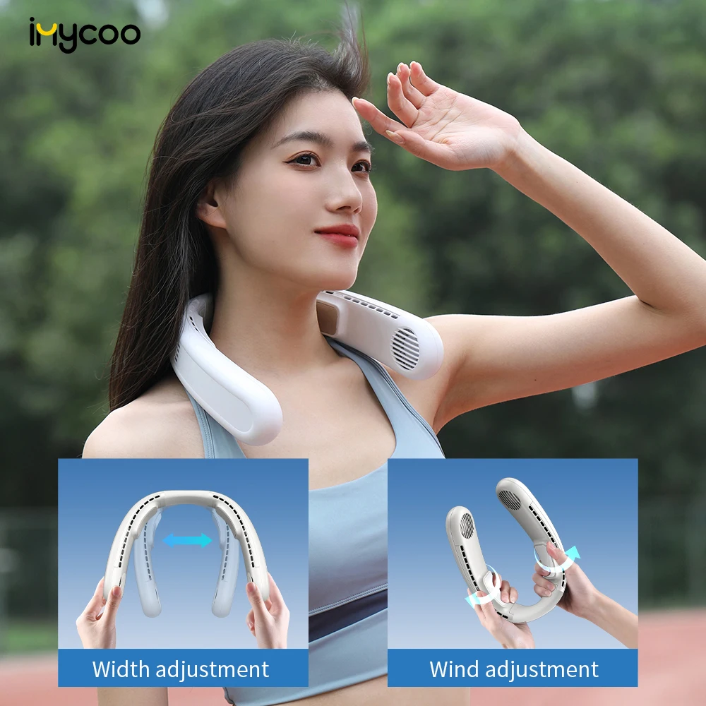 New Arrivals 4000mAh Portable Semiconductor Neck Fan Rechargeable Hand Free Bladeless Cooling Hanging Neck Fan